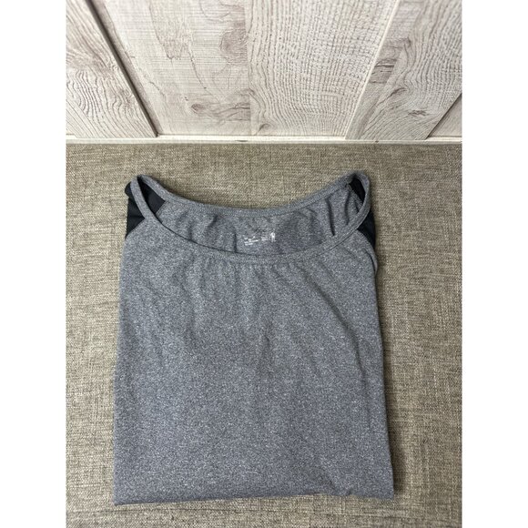Jockey Womens Gray & Black Activewear Top With Drawstring Hem Size Small - Picture 3 of 8